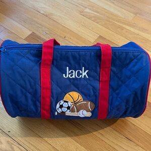 Blue Quilted Sports Duffle Bag personalized “Jack”
